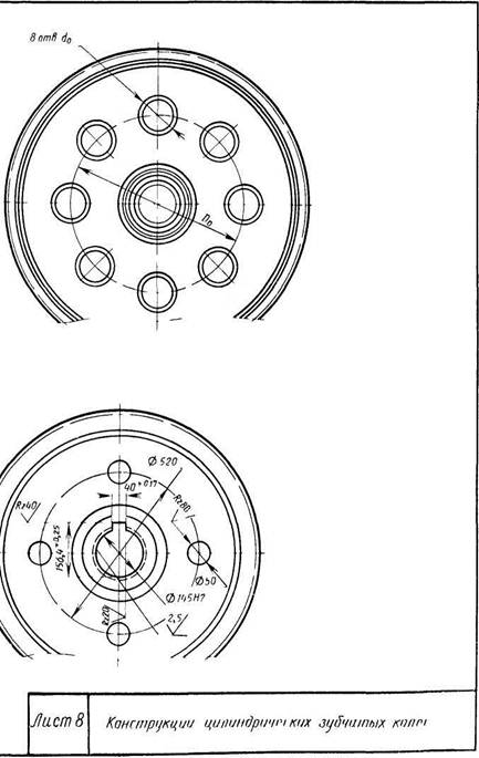 Конструкции цилиндрических сварных зубчатых колес